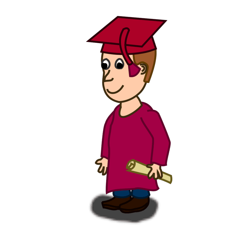 Running Red Student Man clipart preview