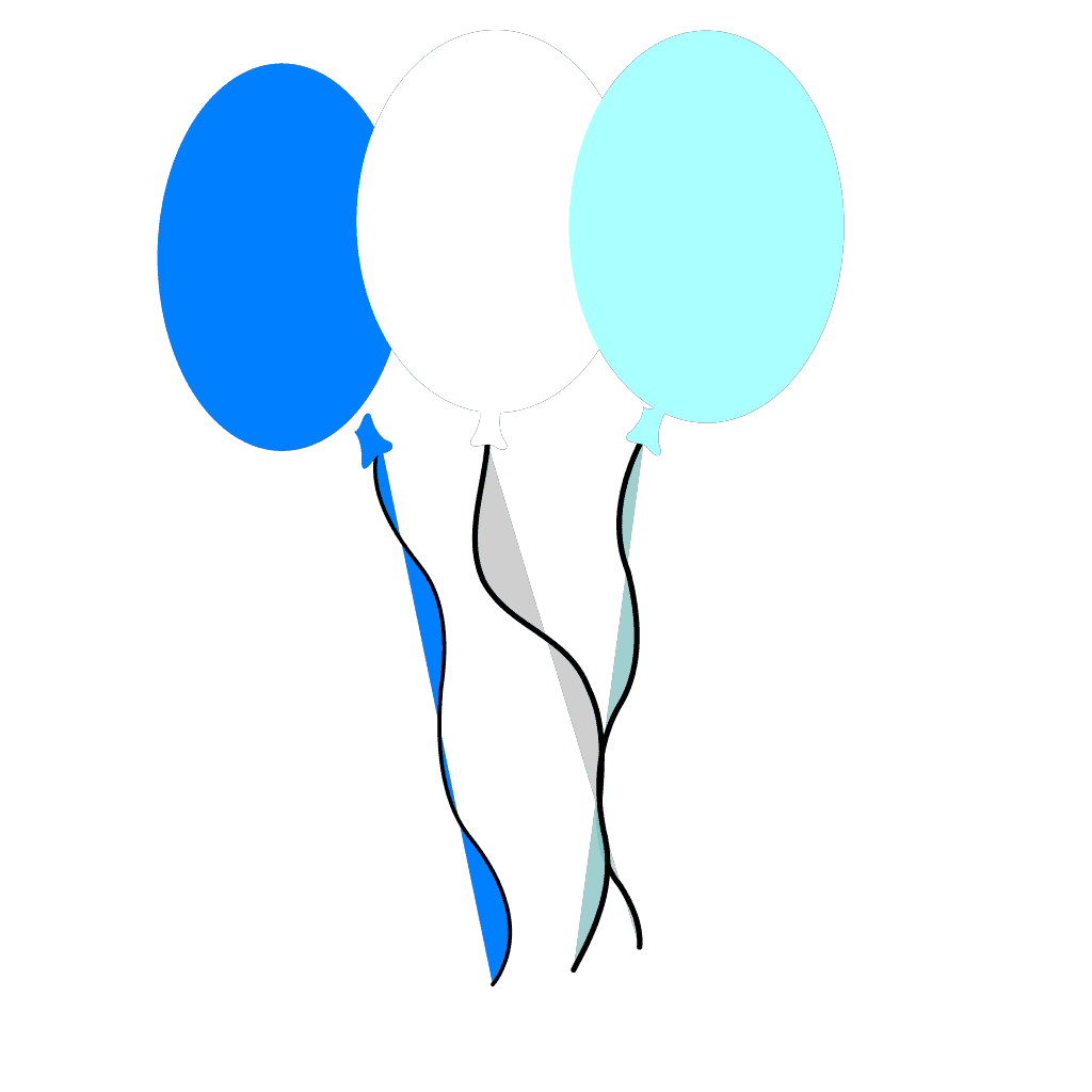 Shade of Blue Party Balloons clipart preview