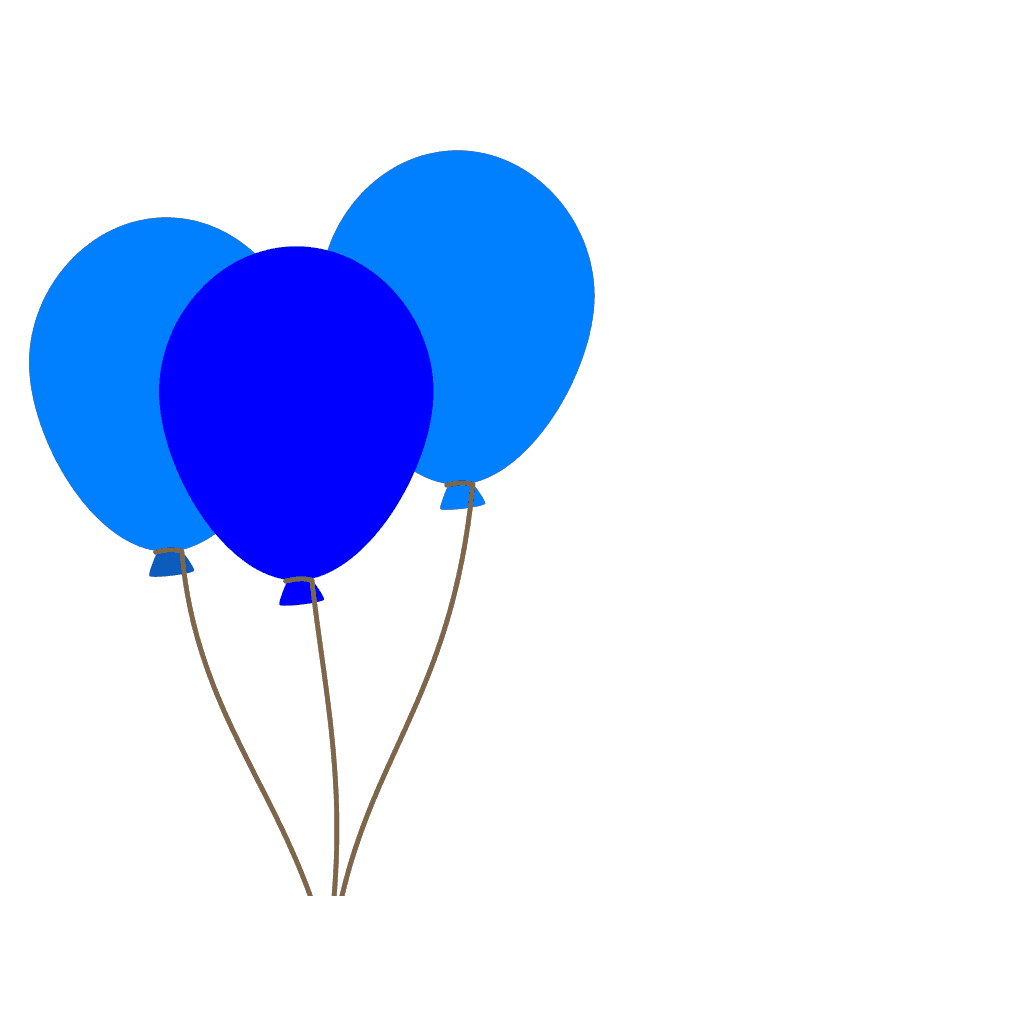 Shades of blue balloons clipart preview