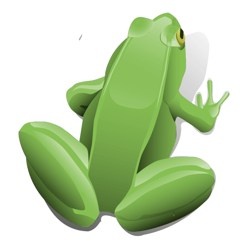 Sitting Green Frog Clipart Vector clipart preview