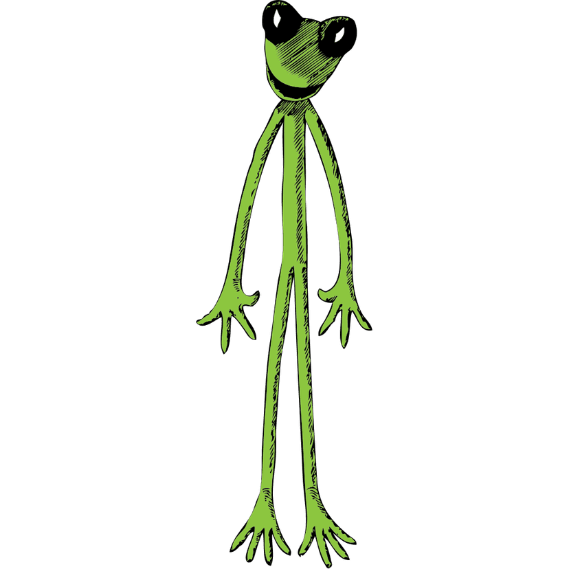 Skinny Frog Green Animal clipart preview