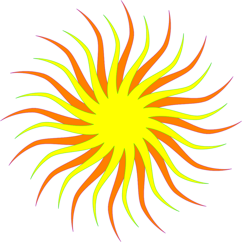 Smiling Cartoon Sun clipart preview