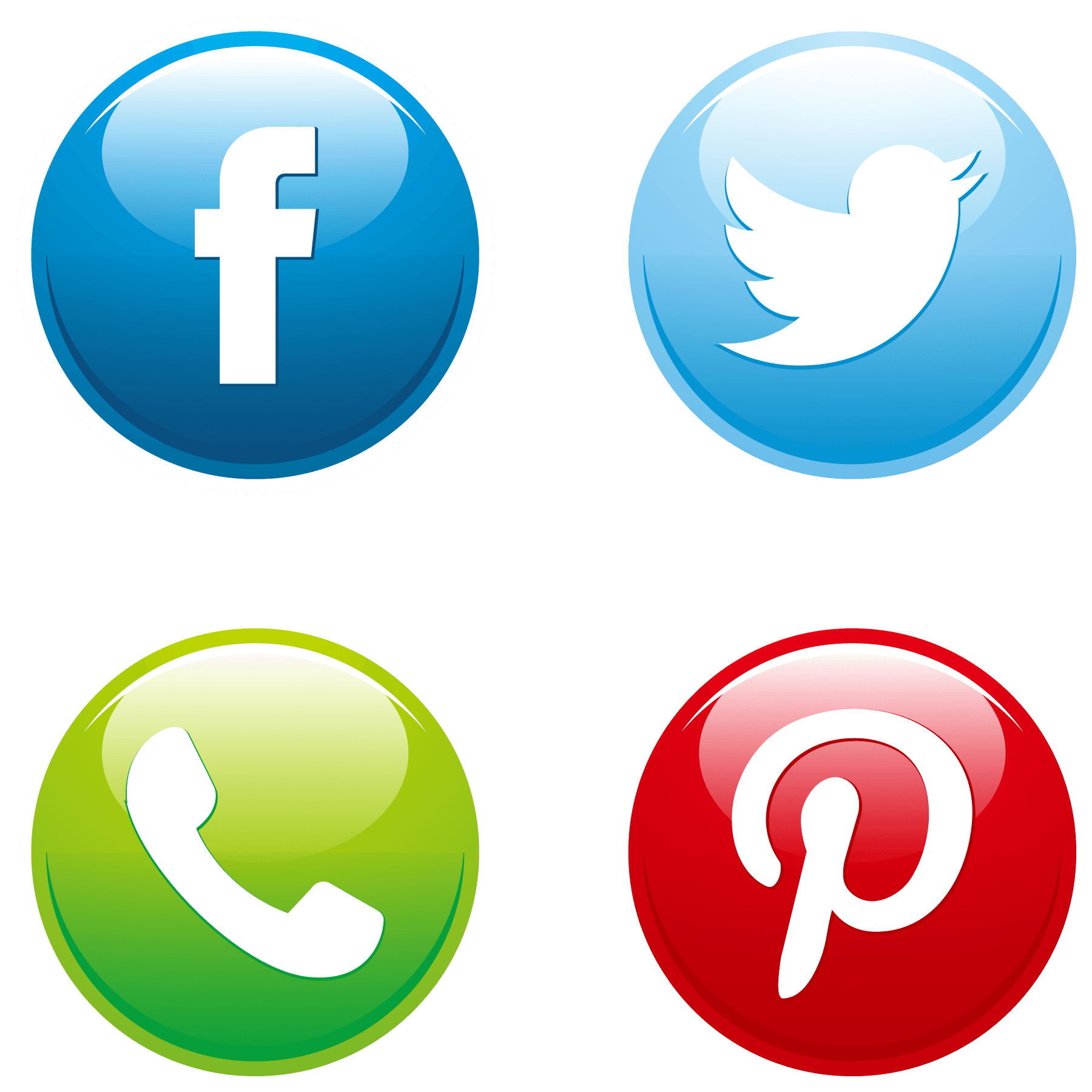 Social Media Facebook Twitter Pinterest clipart preview