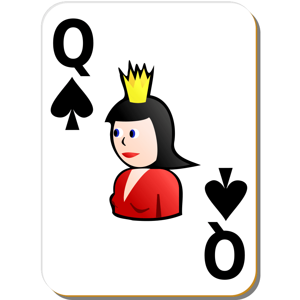 Spades Queen Card Png clipart preview