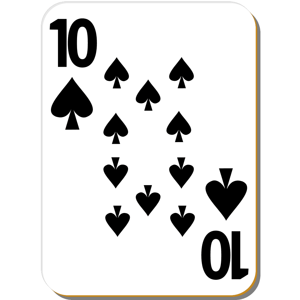 Spades Ten Cards Png clipart preview