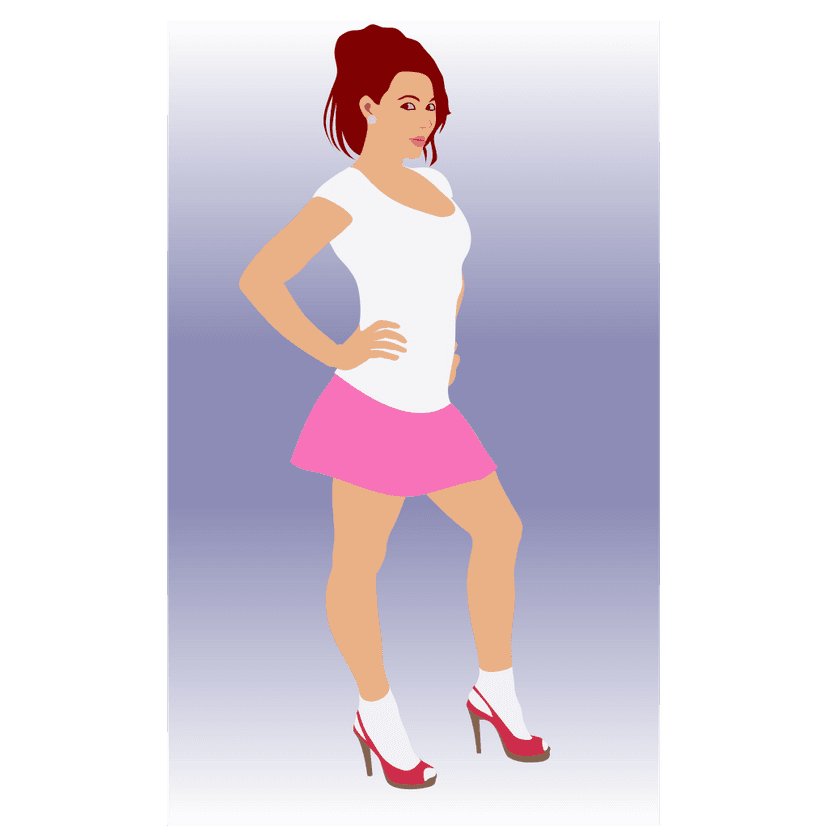 Sport Cheerful Girl Vector clipart preview