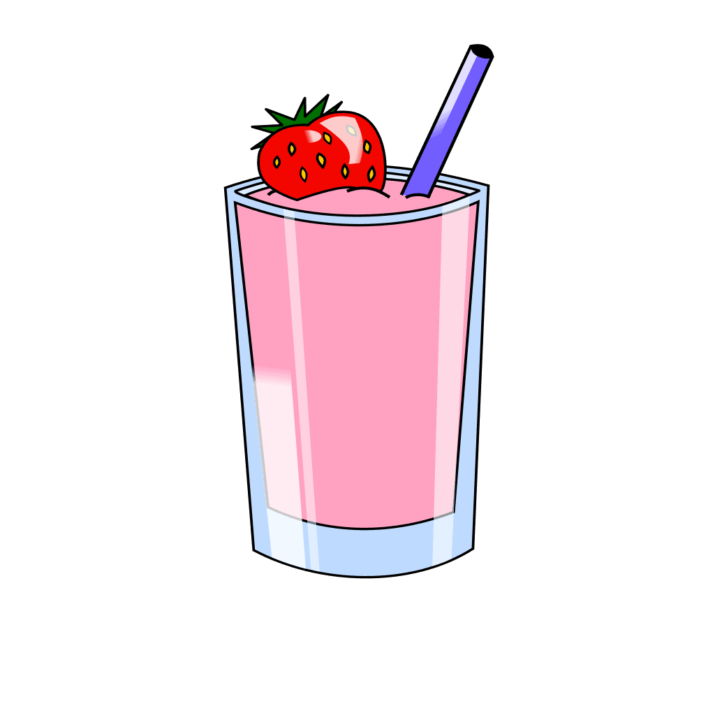 Strawberry Smoothie Drink Beverage Cups clipart preview