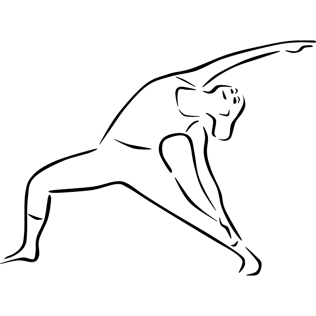 Stylized Yoga Person Silhouette clipart preview