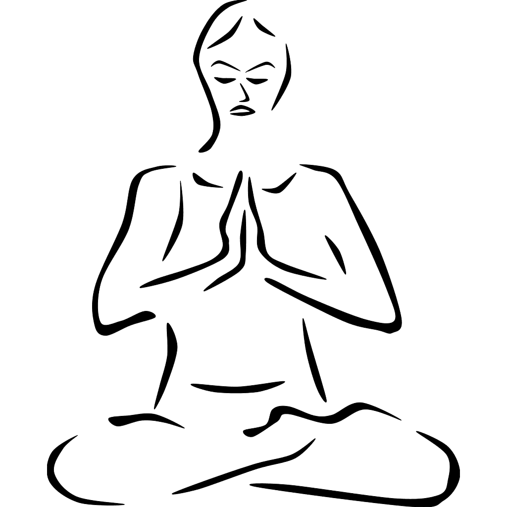 Stylized Yoga Person Silhouette clipart preview