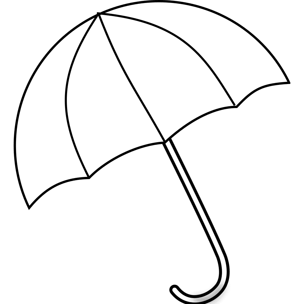 Table Umbrella Outline clipart preview