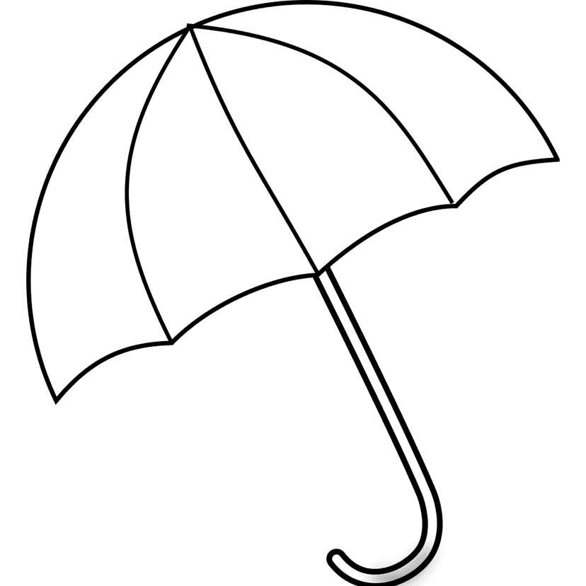 Table Umbrella Outline clipart preview