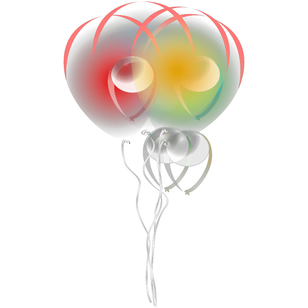 Transparent Balloons Silhouette clipart preview