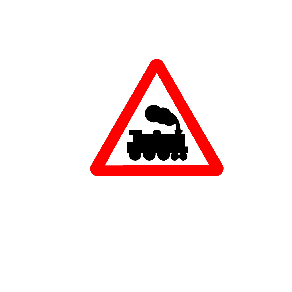 Triangle Train Sign clipart preview