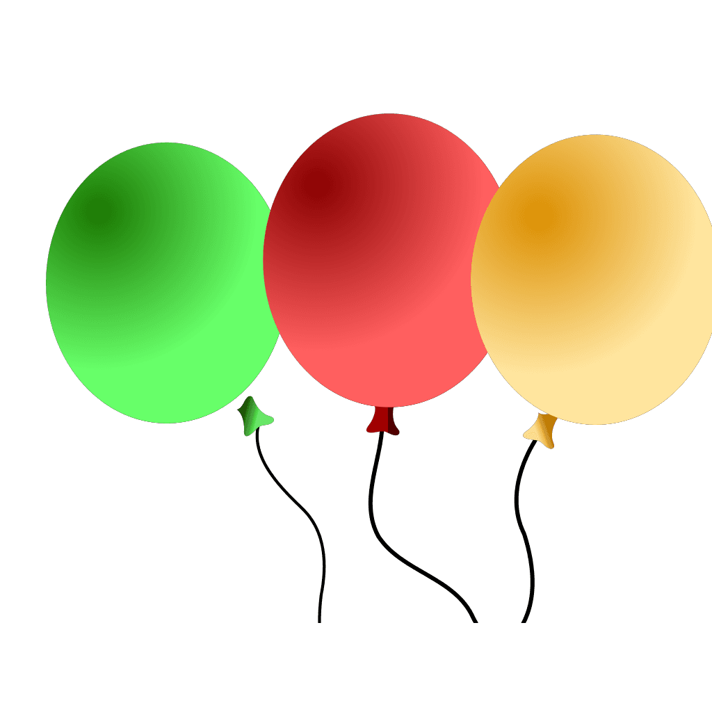 Trio Flying Balloons  clipart preview