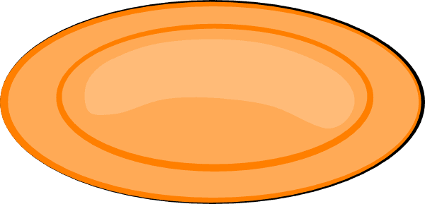 Turkey Orange Plate clipart preview