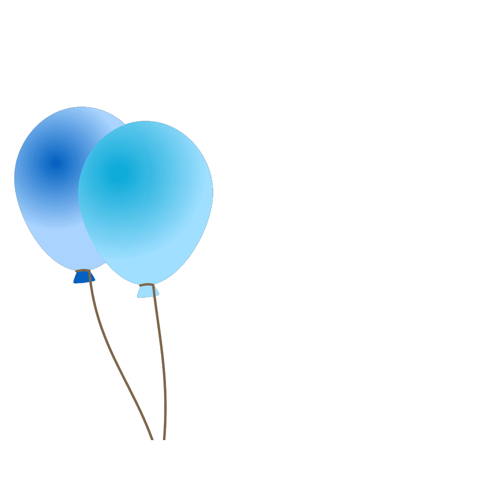 Two Blue Balloons clipart preview