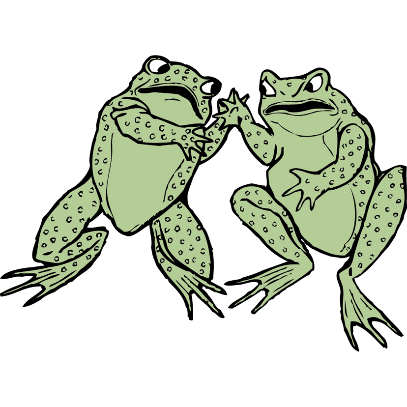 Two Frogs Funny Game clipart preview