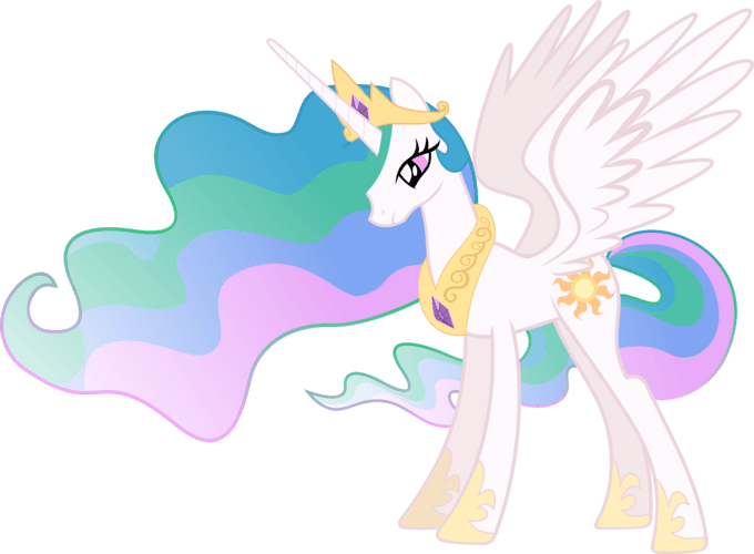 Unicorn Princess Celestia Vector clipart preview