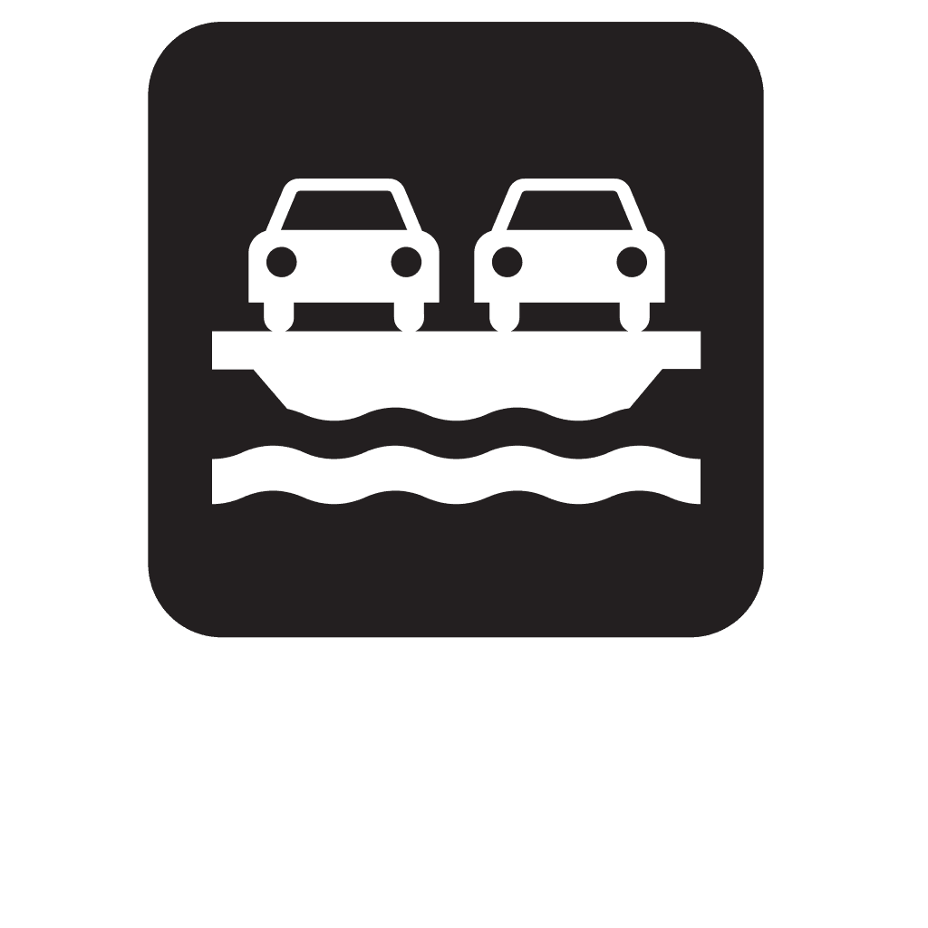 Vehicle Ferry Black Sign  clipart preview