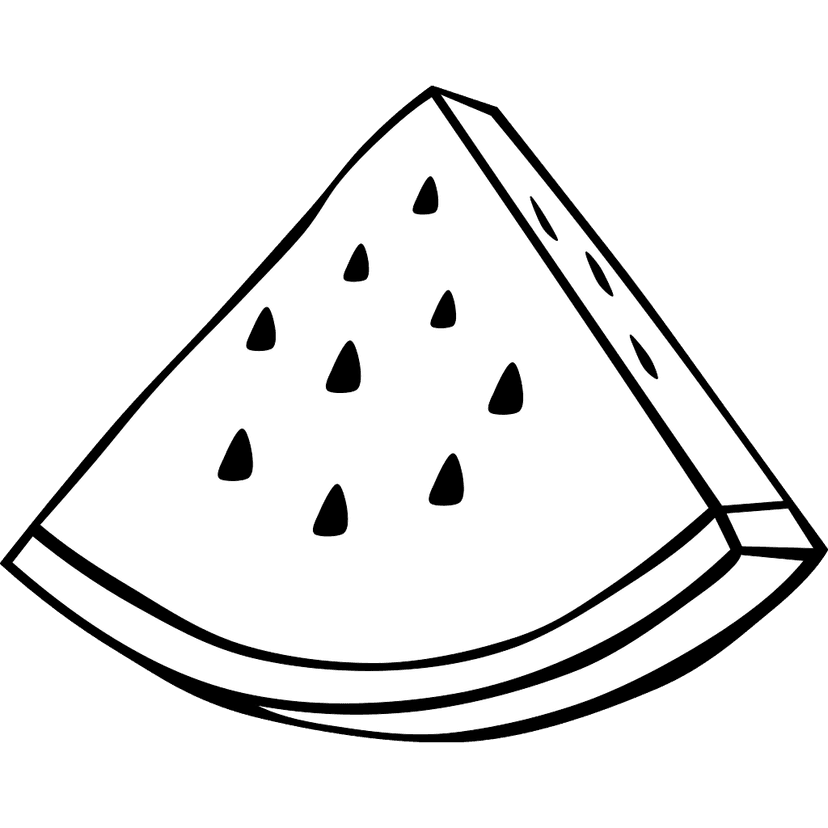 Watermelon Melon Outline clipart preview