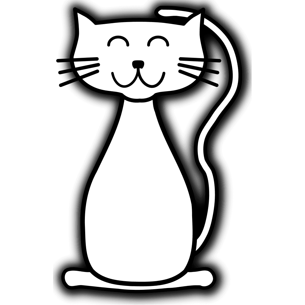 White Cat Silhouette clipart preview