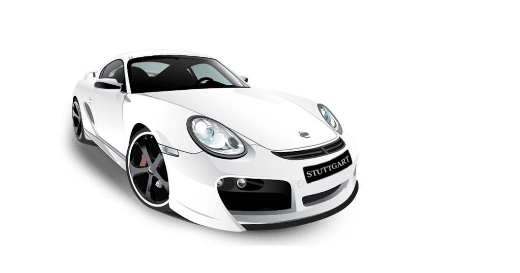 White Porsche PNG clipart preview