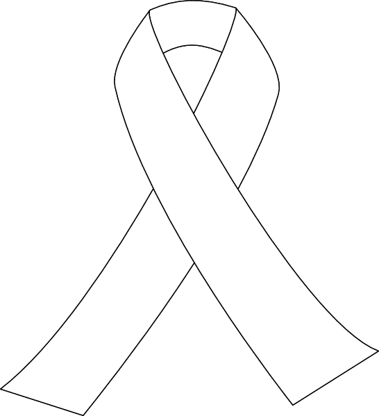 White Ribbon Outline clipart preview