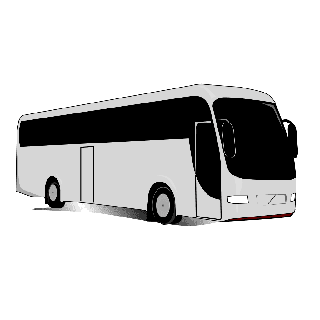 White Travel Bus clipart preview