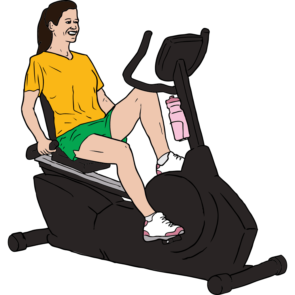 Woman Exercise Bike clipart preview