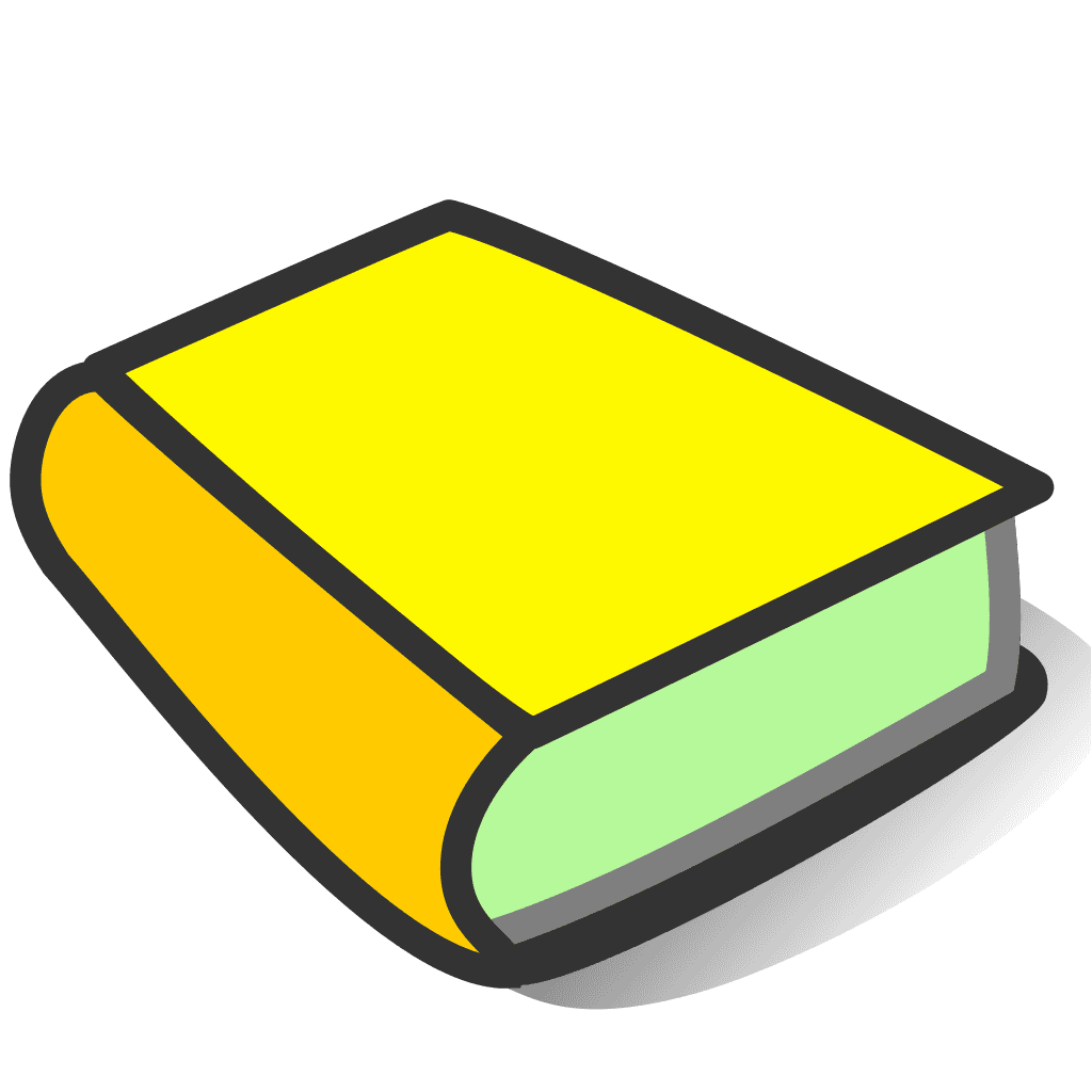 Yellow book icon clipart preview