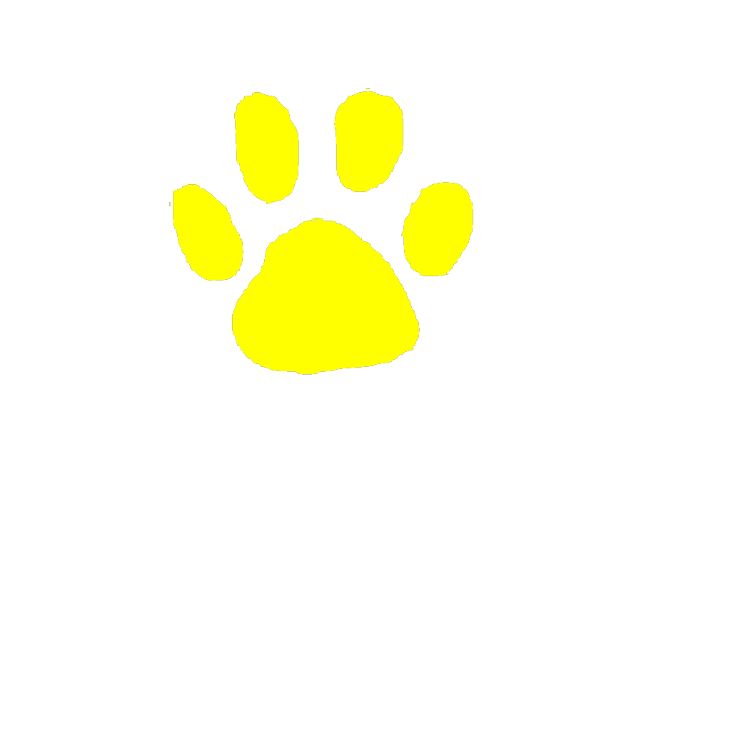 Yellow dog paw print clipart preview