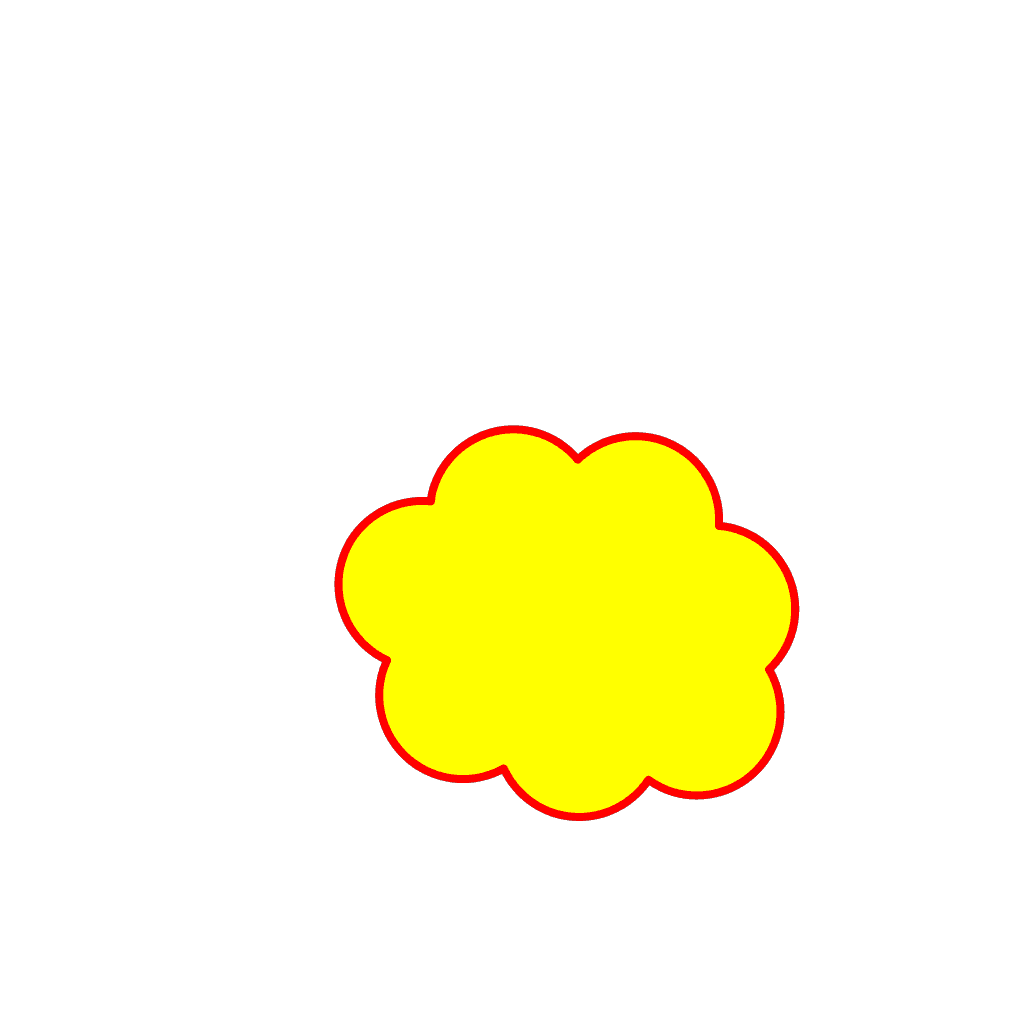 Yellow Glassy Cloud icon clipart preview