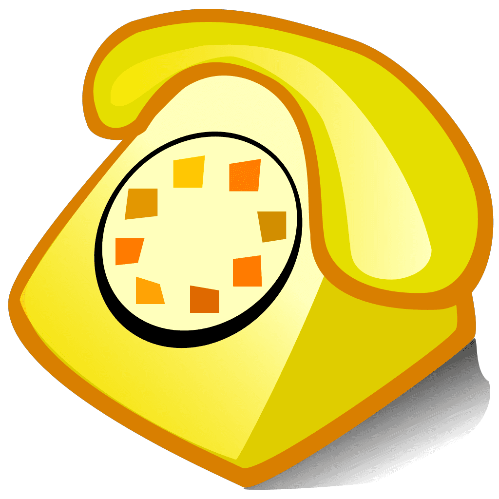 Yellow Old Phone Icon clipart preview