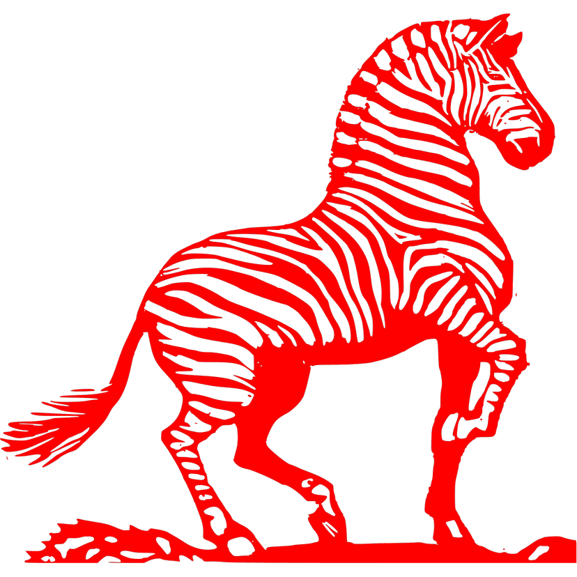 Zebra Red Vector clipart preview