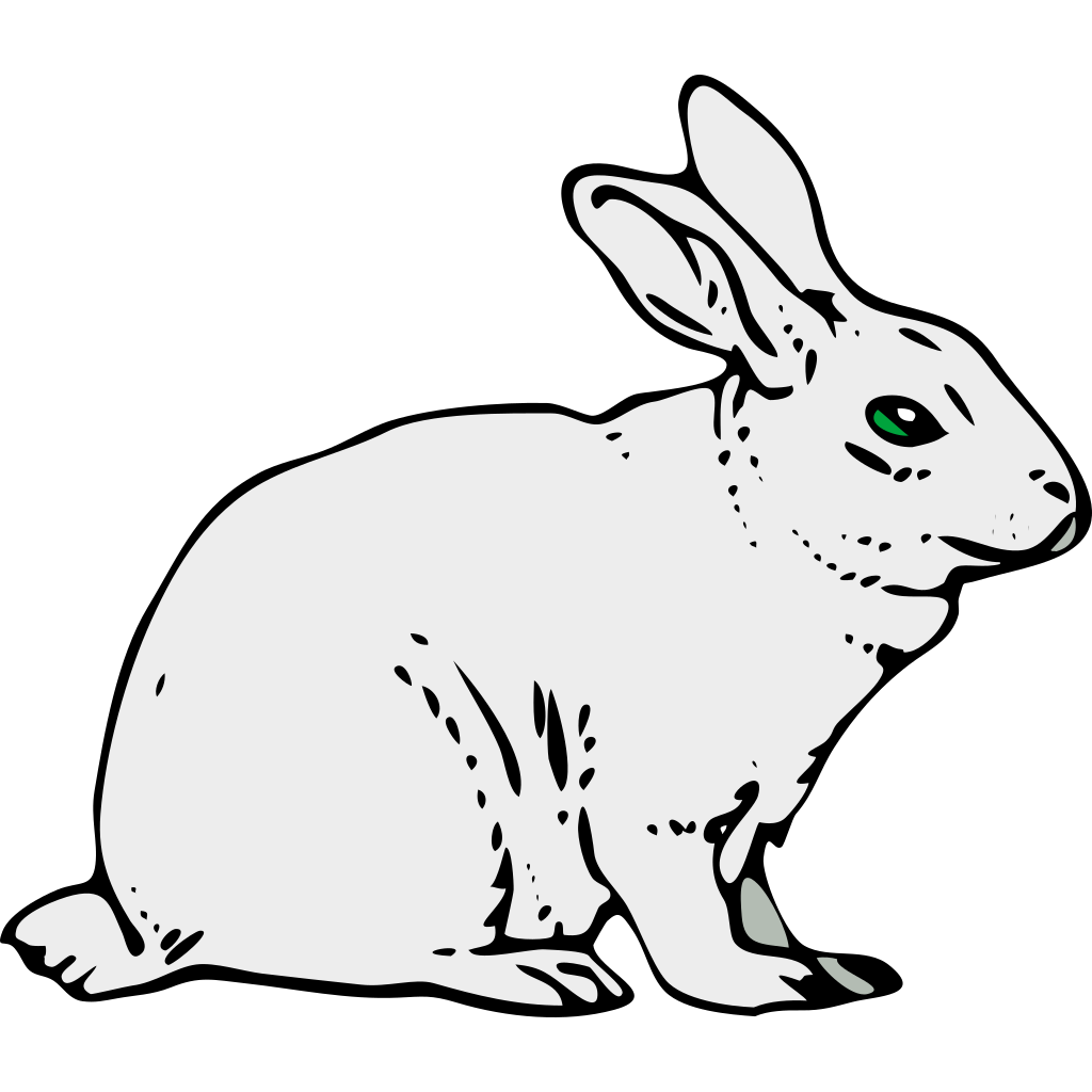 Download Gray Rabbit SVG Clip arts download - Download Clip Art, PNG Icon Arts