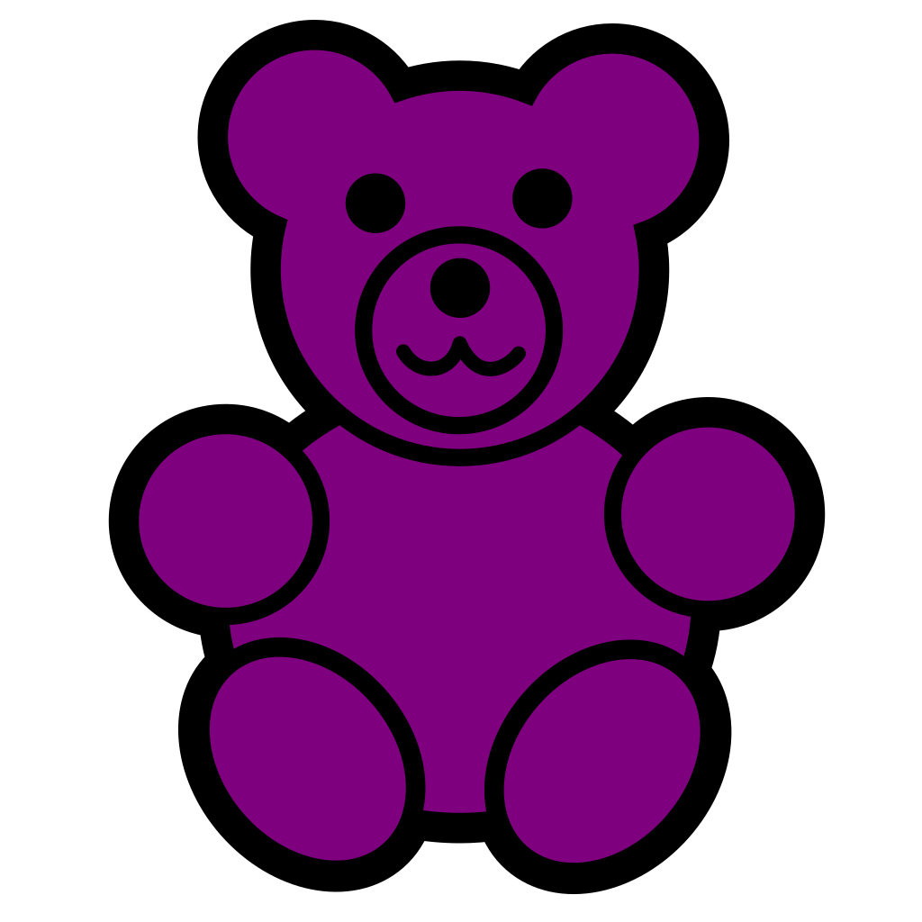 Purple gummy bear clip art