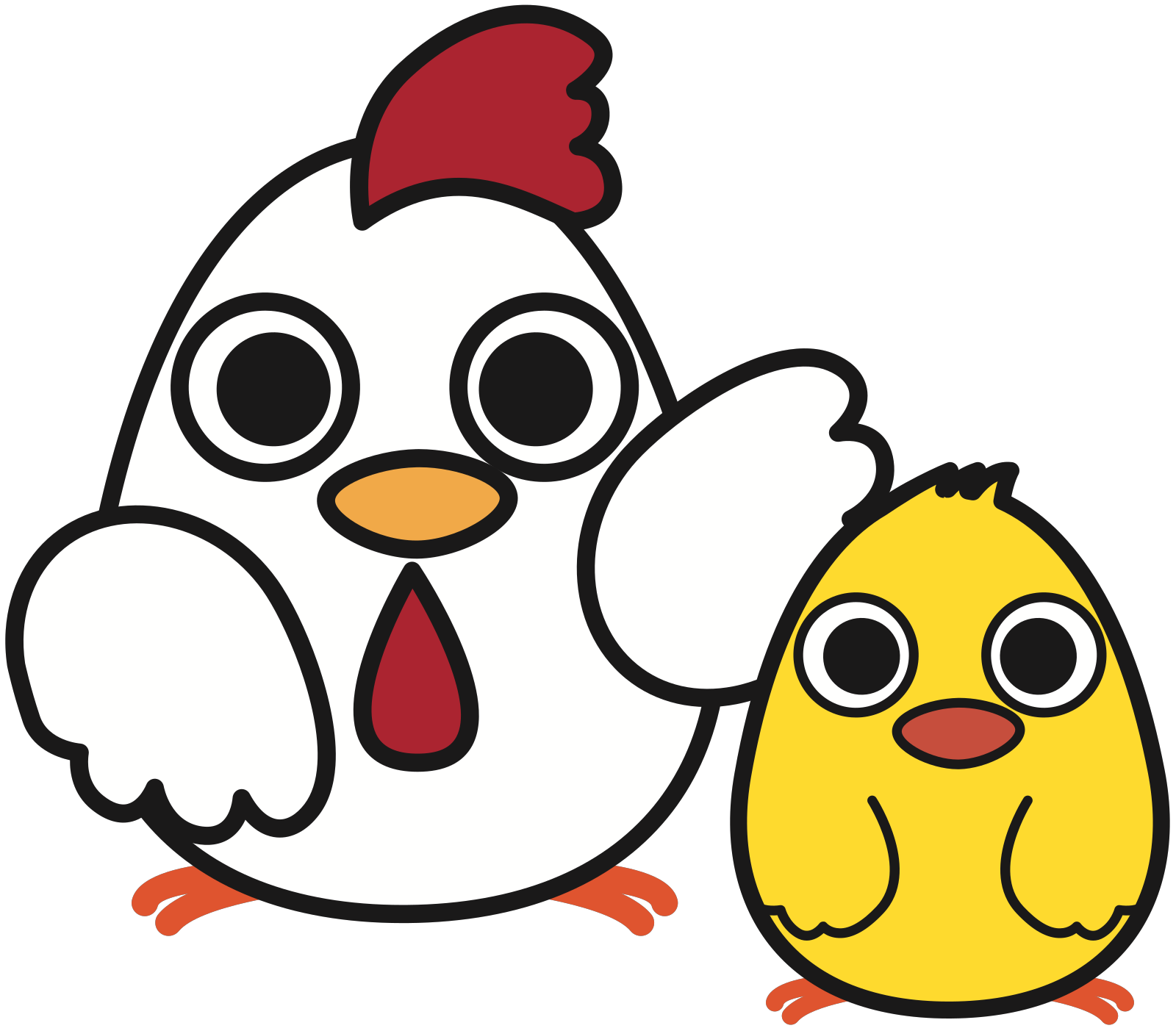Cartoon Chicken SVG