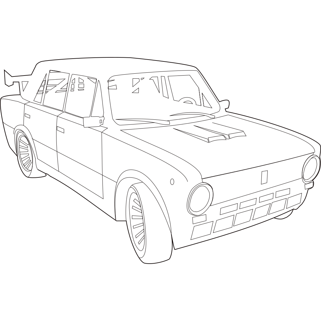 Car Lada Outline PNG, SVG Clip art for Web - Download Clip Art, PNG ...