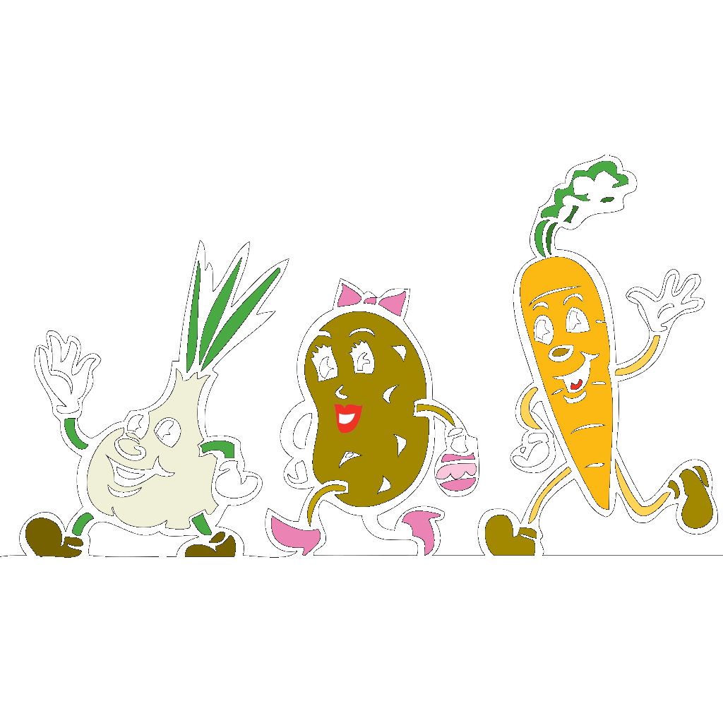 Running Vegetables In Color PNG, SVG Clip art for Web - Download Clip ...