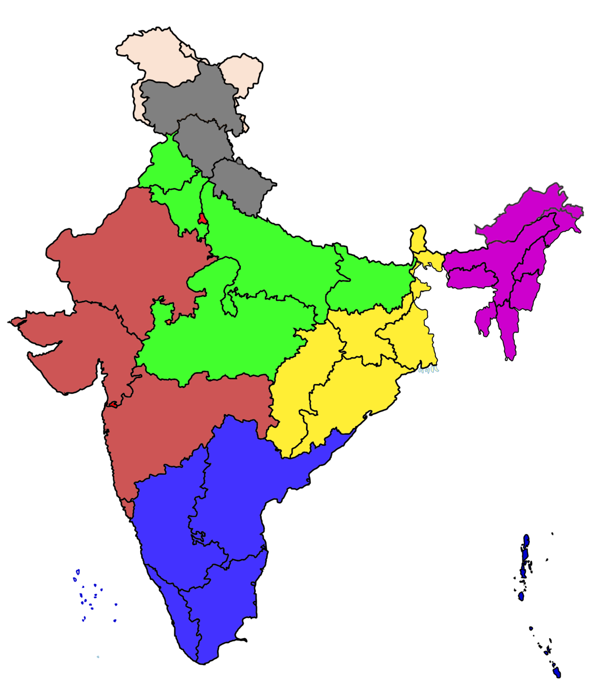 Political Map Of India Clip Art 