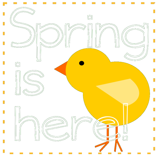 Spring Is Here Green PNG Clip art