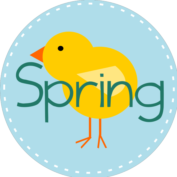 Spring Is Here Circle Blue PNG Clip art