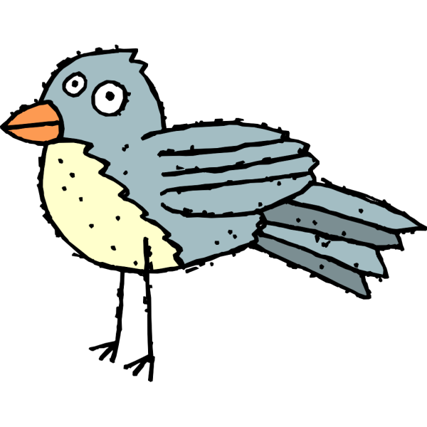 Dirty Blue Bird PNG Clip art