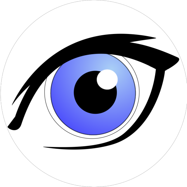 Blue Eye With Eyeliner PNG Clip art