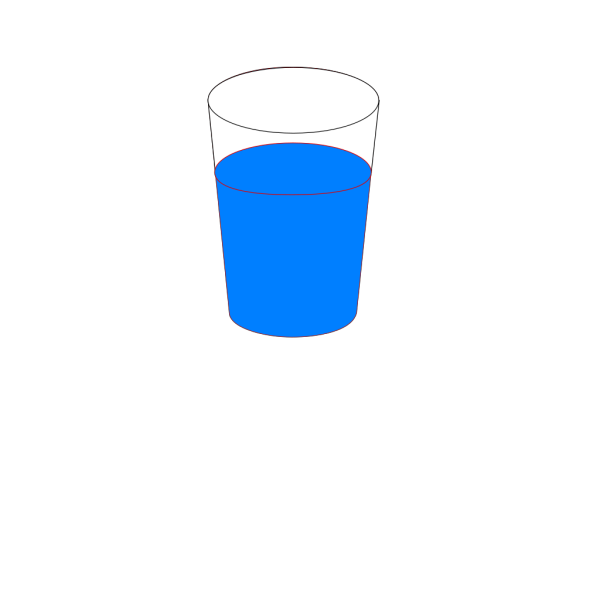 Cup Of Blue Water PNG Clip art