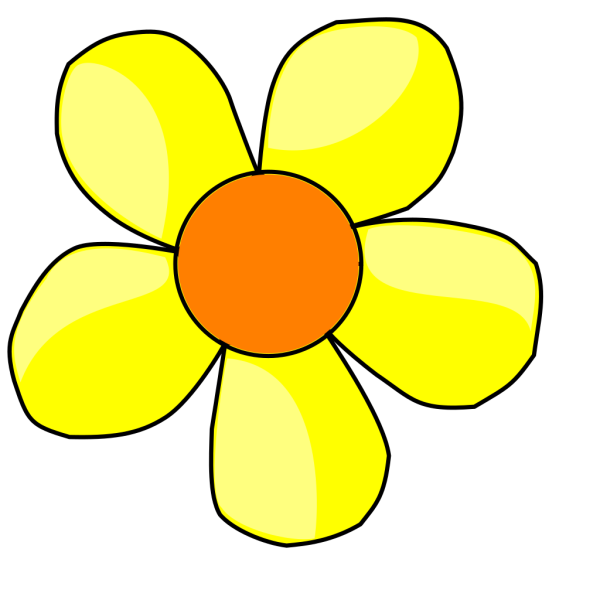 Blue And Yellow Flower Shaded PNG, SVG Clip art for Web - Download Clip ...