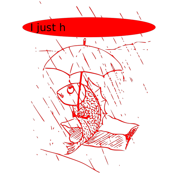 Fish In The Rain PNG Clip art