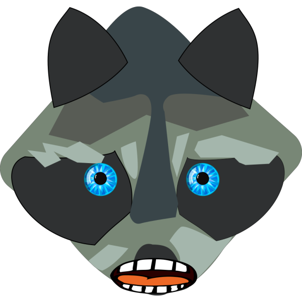 Raccon Open Mouth PNG Clip art