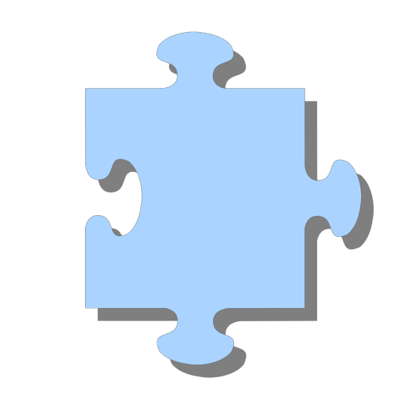 Light Blue Jigsaw PNG Clip art