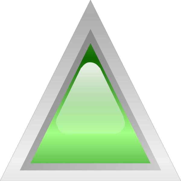 Led Triangular Green PNG Clip art